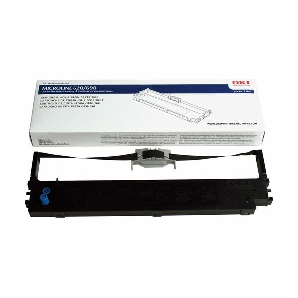 Oki Ribbon, Nylon, ML620/690 Up To 8M, Black OKI44173403 - main